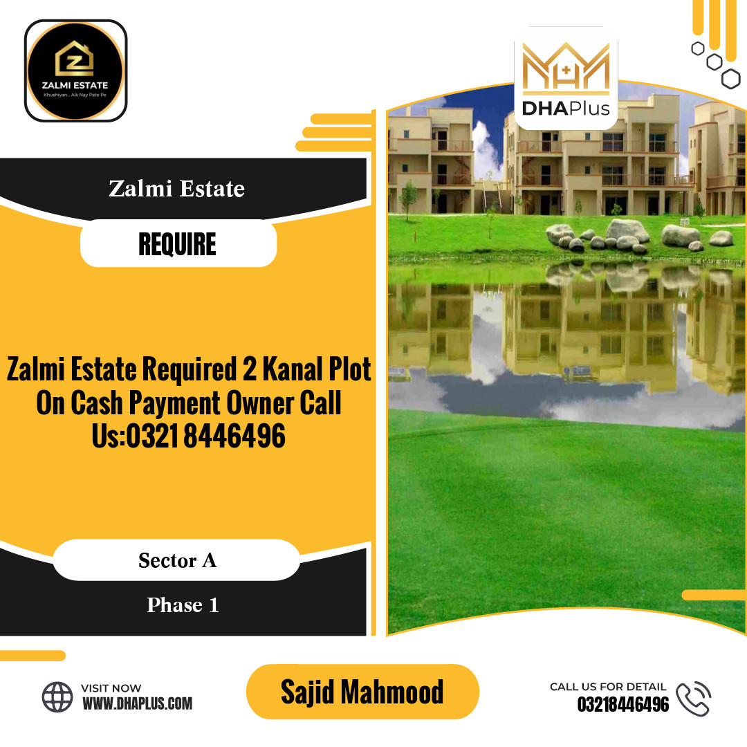 2 Kanal Required Residential Plot in Sector A -  Phase 1, Lahore - (DP-40444)