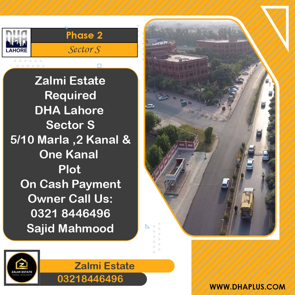 2 Kanal Residential Plot for Sale in Sector S -  Phase 2, Lahore - (DP-40457)