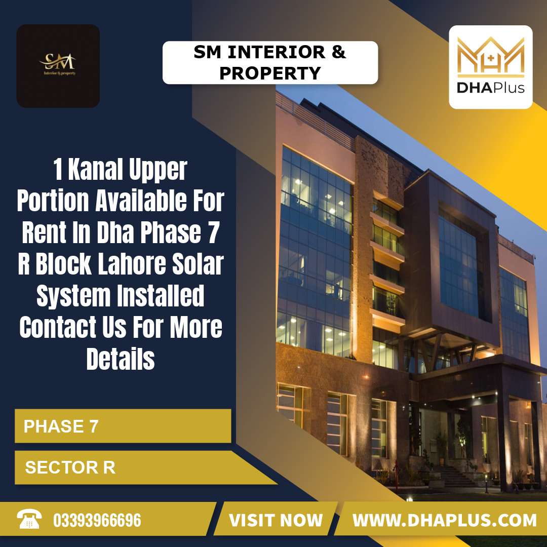 1 Kanal Residential Portion for Rent in Sector R -  Phase 7, Lahore - (DP-40508)