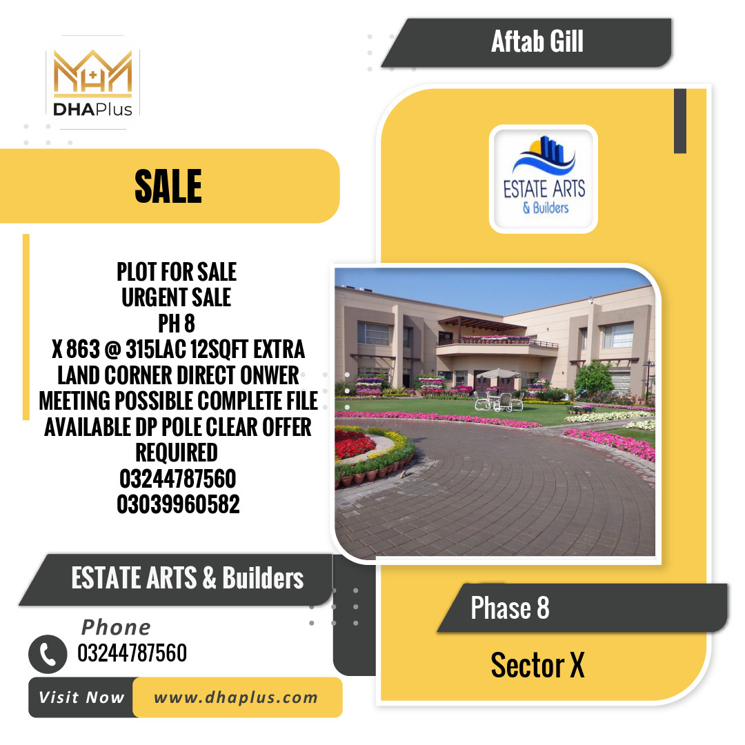 1 Kanal Residential Plot for Sale in Sector X -  Phase 8, Lahore - (DP-40512)