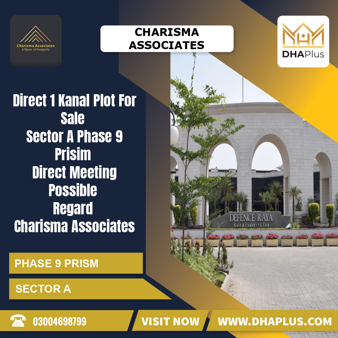 1 Kanal Residential Plot for Sale in Sector A -  Phase 9 Prism, Lahore - (DP-40514)