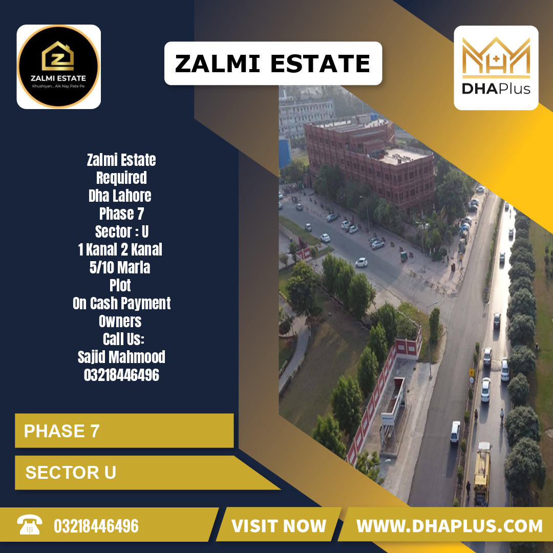 2 Kanal Required Residential Plot in Sector U -  Phase 7, Lahore - (DP-40525)