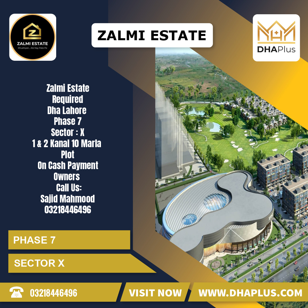 2 Kanal Required Residential Plot in Sector X -  Phase 7, Lahore - (DP-40529)
