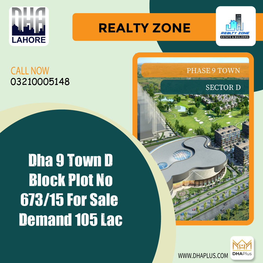 5 Marla Residential Plot for Sale in Sector D -  Phase 9 Town, Lahore - (DP-40540)