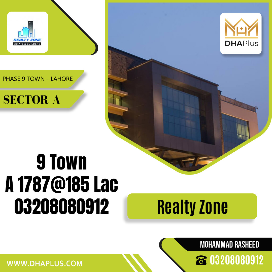 8 Marla Residential Plot for Sale in Sector A -  Phase 9 Town, Lahore - (DP-40547)