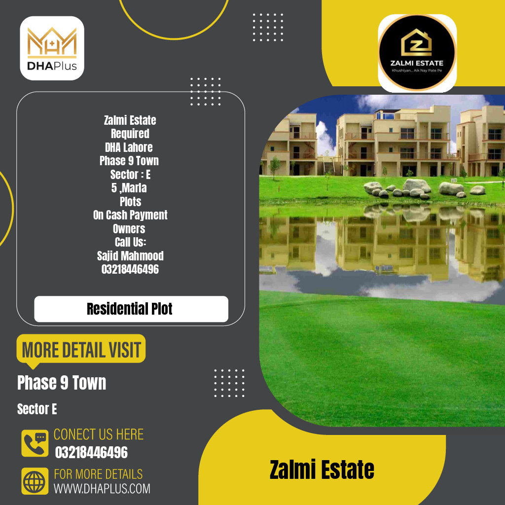 5 Marla Required Residential Plot in Sector E -  Phase 9 Town, Lahore - (DP-40595)