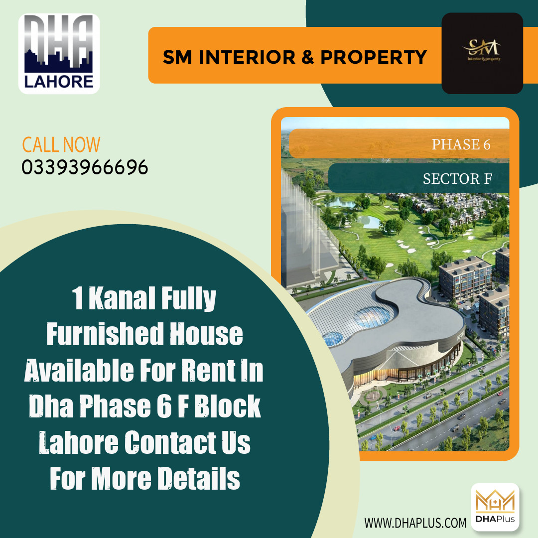 1 Kanal Residential House for Rent in Sector F -  Phase 6, Lahore - (DP-40605)