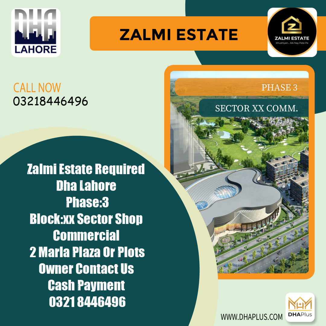 2 Marla Required Commercial Shop in Sector XX Commercial - Phase 3, Lahore - (DP-40636)