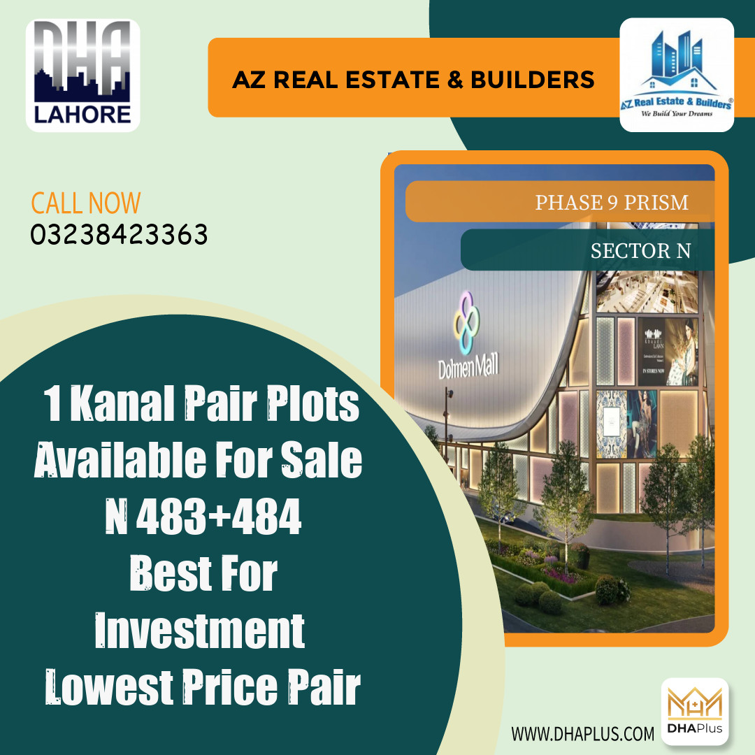2 Kanal Residential Plot for Sale in Sector N - Phase 9 Prism, Lahore - (DP-40641)