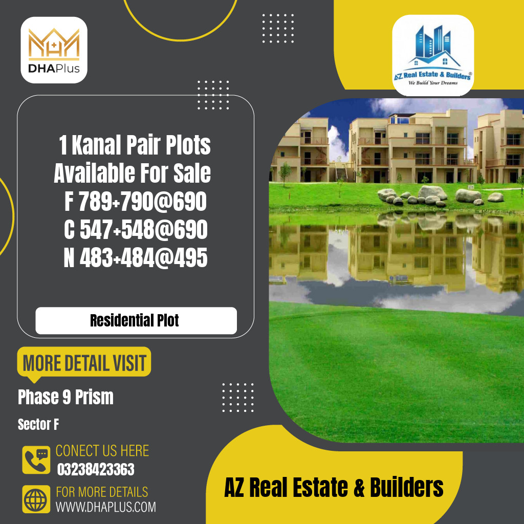 2 Kanal Residential Plot for Sale in Sector F - Phase 9 Prism, Lahore - (DP-40642)
