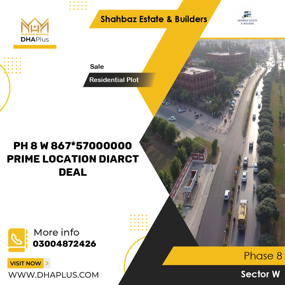 1 Kanal Residential Plot for Sale in Sector W -  Phase 8, Lahore - (DP-40655)