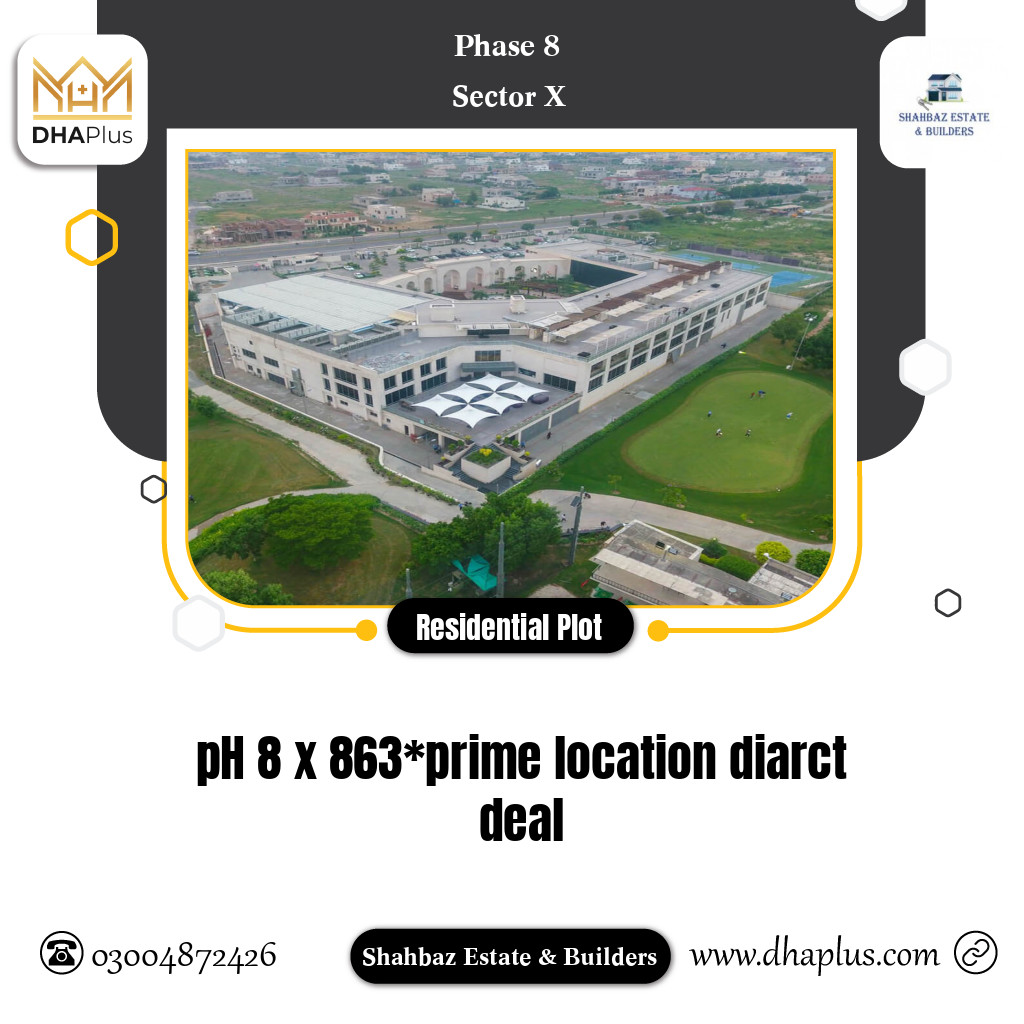 1 Kanal Residential Plot for Sale in Sector X -  Phase 8, Lahore - (DP-40657)