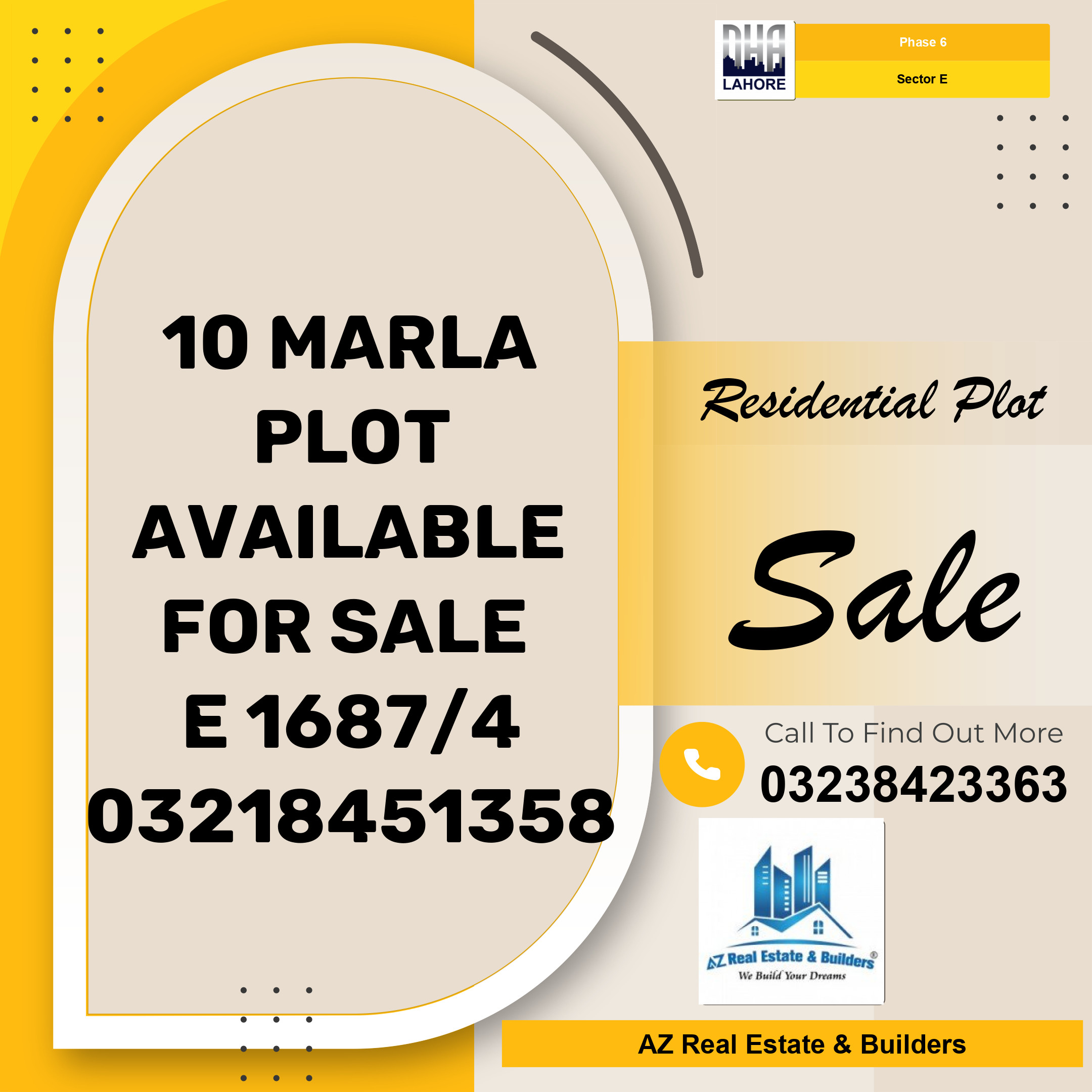 10 Marla Residential Plot for Sale in Sector E -  Phase 6, Lahore - (DP-40685)