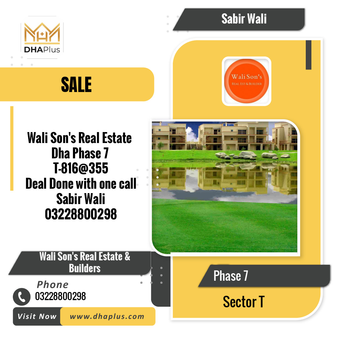 20 Marla Residential Plot for Sale in Sector T -  Phase 7, Lahore - (DP-40690)