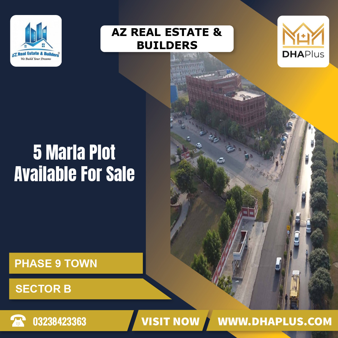 5 Marla Residential Plot for Sale in Sector B -  Phase 9 Town, Lahore - (DP-40694)