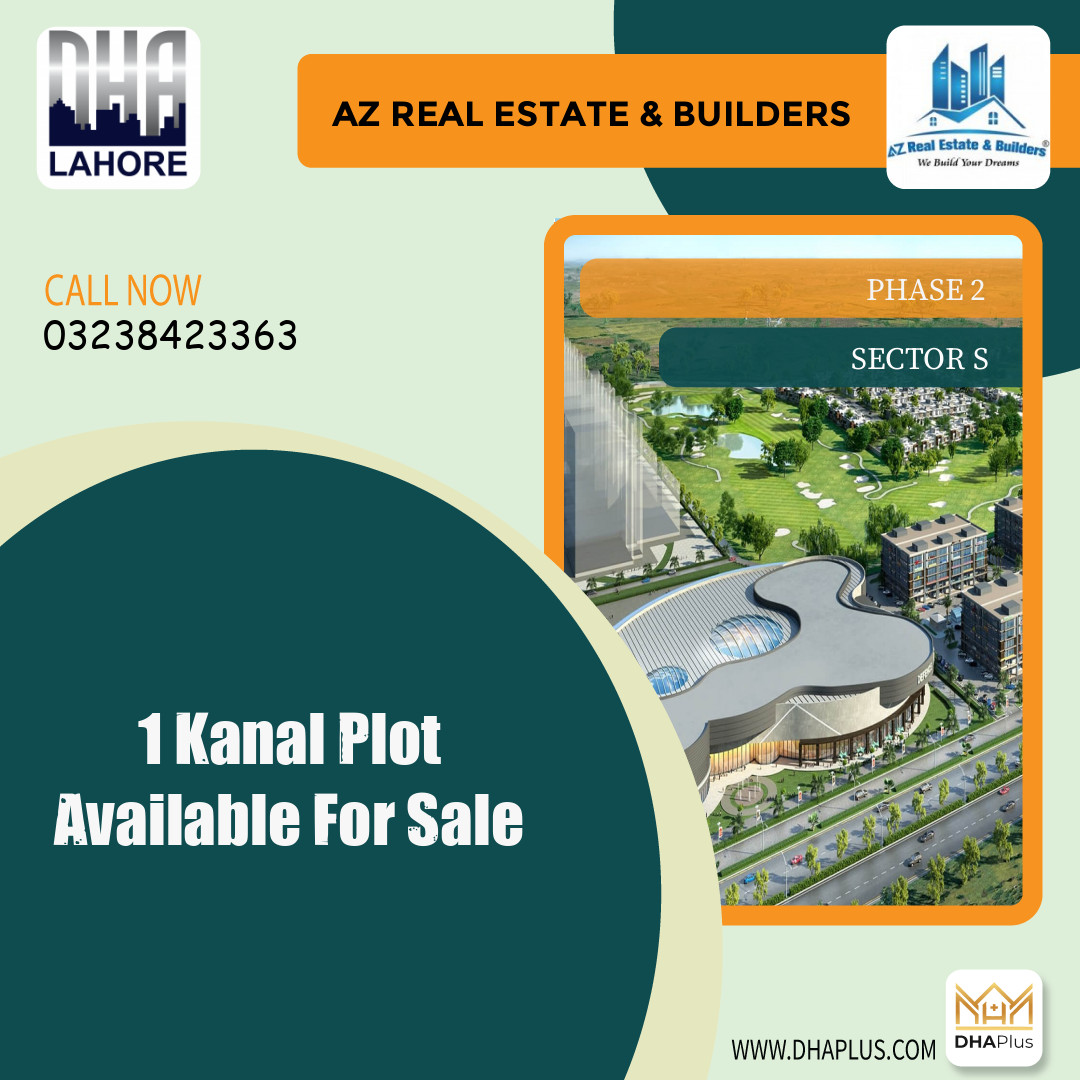 1 Kanal Residential Plot for Sale in Sector S -  Phase 2, Lahore - (DP-40716)