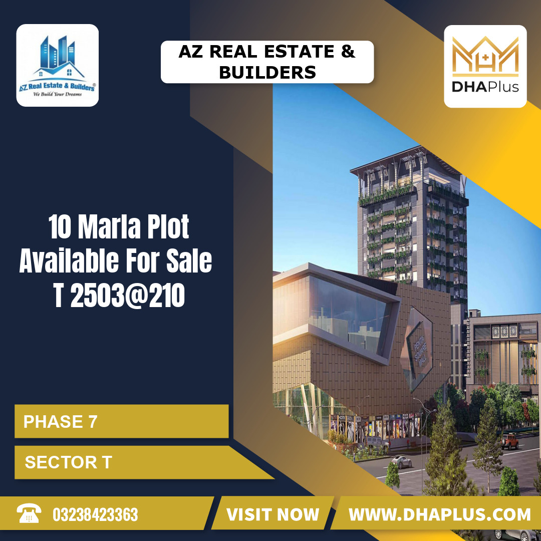 10 Marla Residential Plot for Sale in Sector T -  Phase 7, Lahore - (DP-40719)