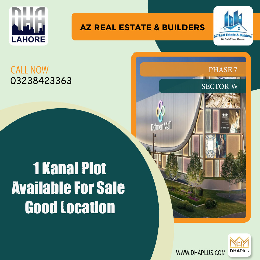 1 Marla Residential Plot for Sale in Sector W -  Phase 7, Lahore - (DP-40720)