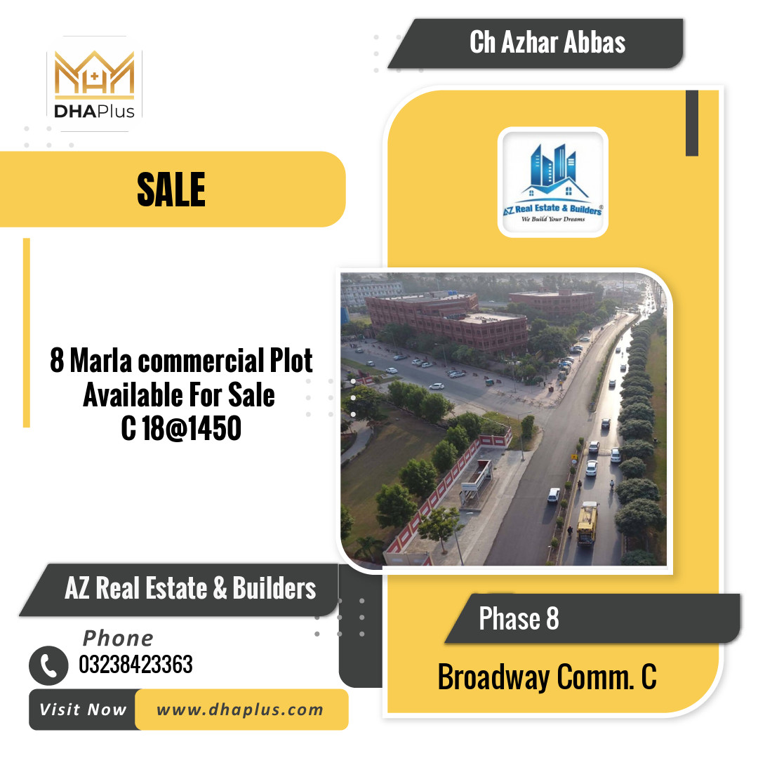 8 Marla Commercial Plot for Sale in Broadway Commercial C -  Phase 8, Lahore - (DP-40721)