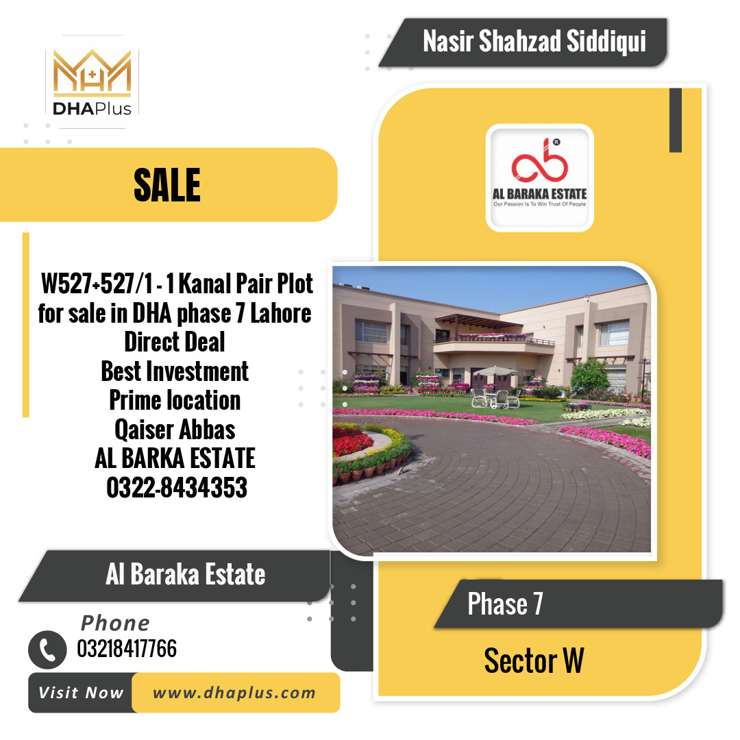2 Kanal Residential Plot for Sale in Sector W -  Phase 7, Lahore - (DP-40753)