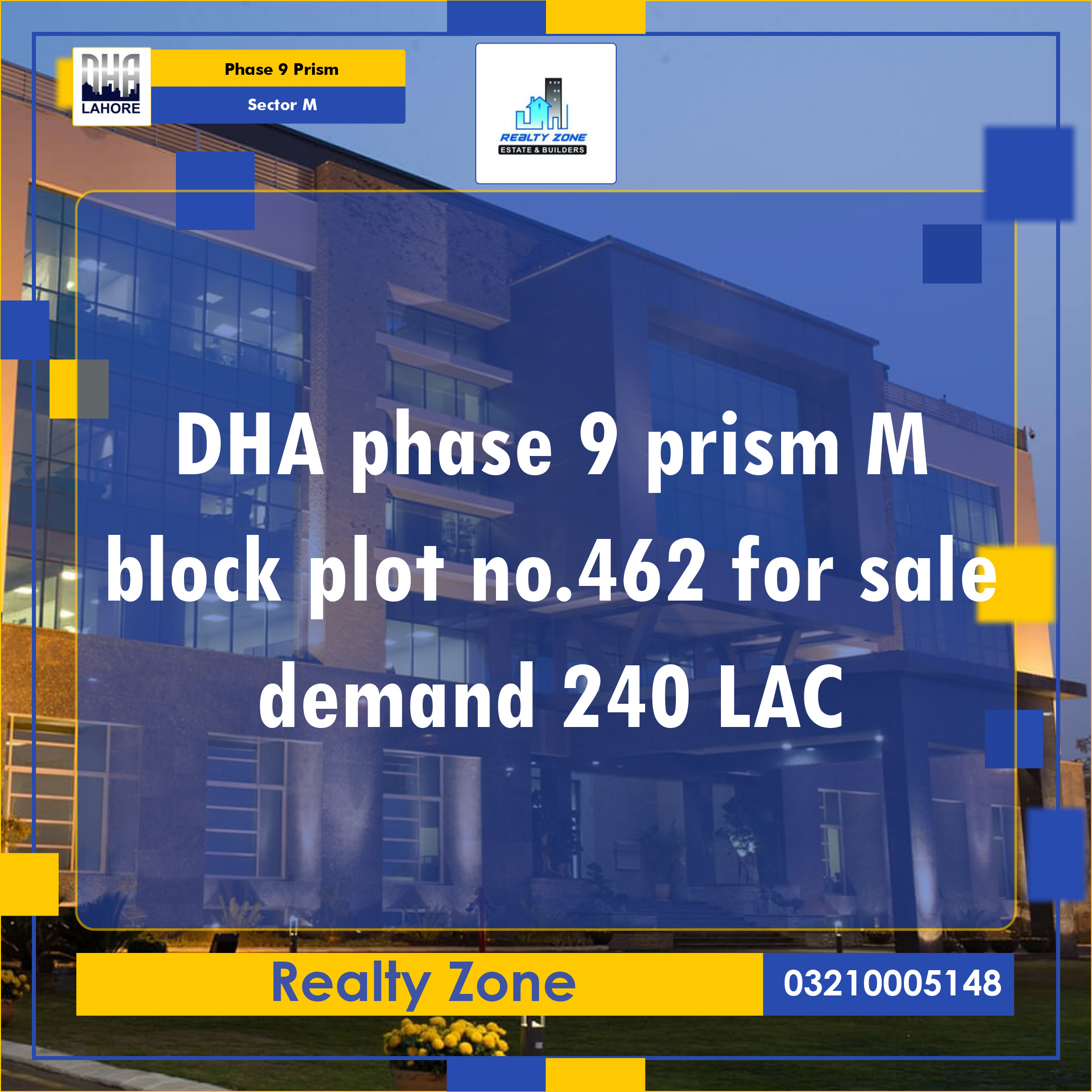 1 Kanal Residential Plot for Sale in Sector M -  Phase 9 Prism, Lahore - (DP-40767)