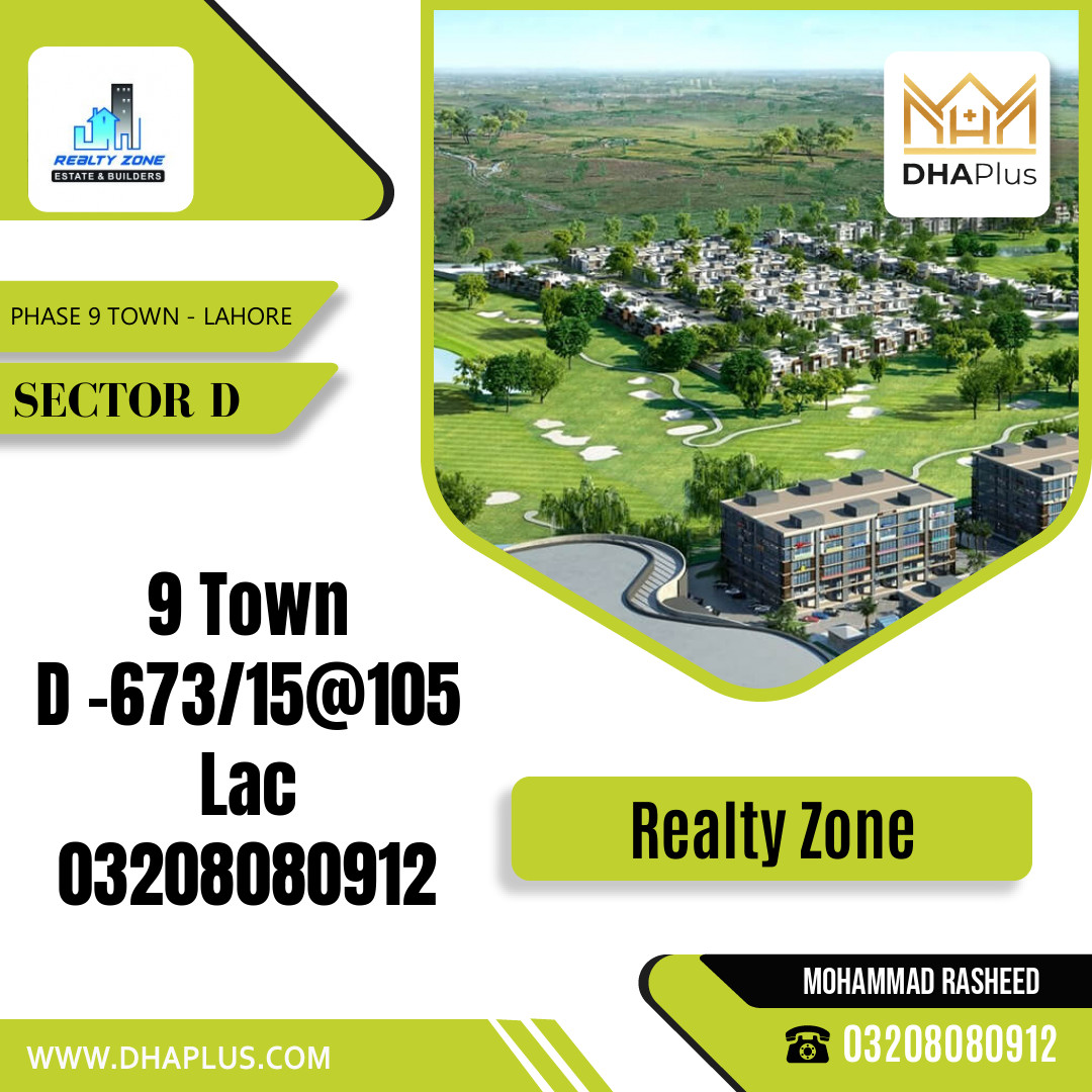 5 Marla Residential Plot for Sale in Sector D -  Phase 9 Town, Lahore - (DP-40782)