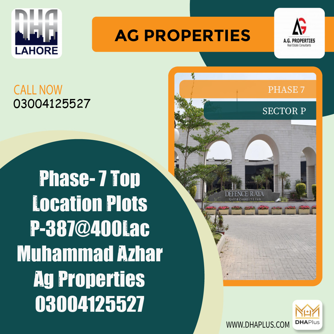 1 Kanal Residential Plot for Sale in Sector P -  Phase 7, Lahore - (DP-40787)