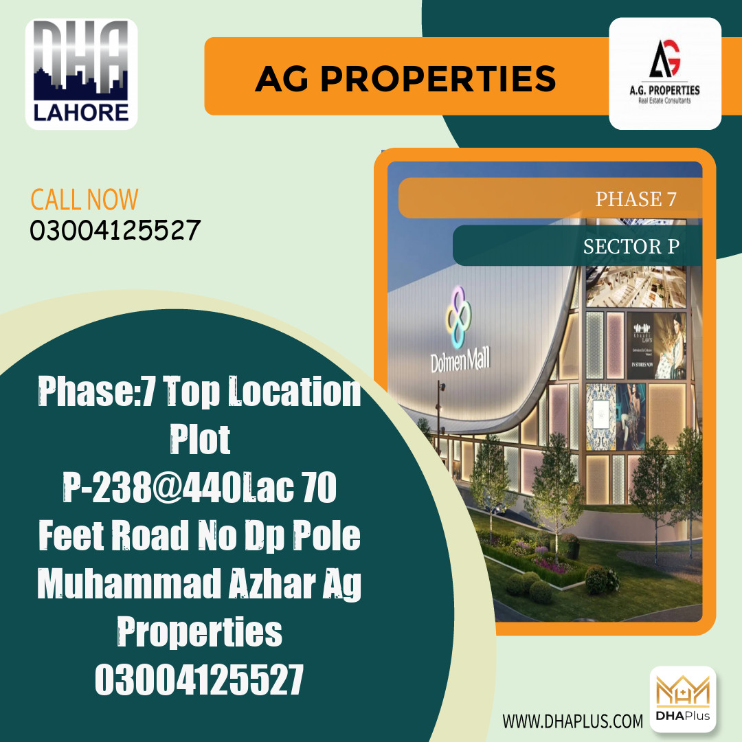 1 Kanal Residential Plot for Sale in Sector P -  Phase 7, Lahore - (DP-40790)