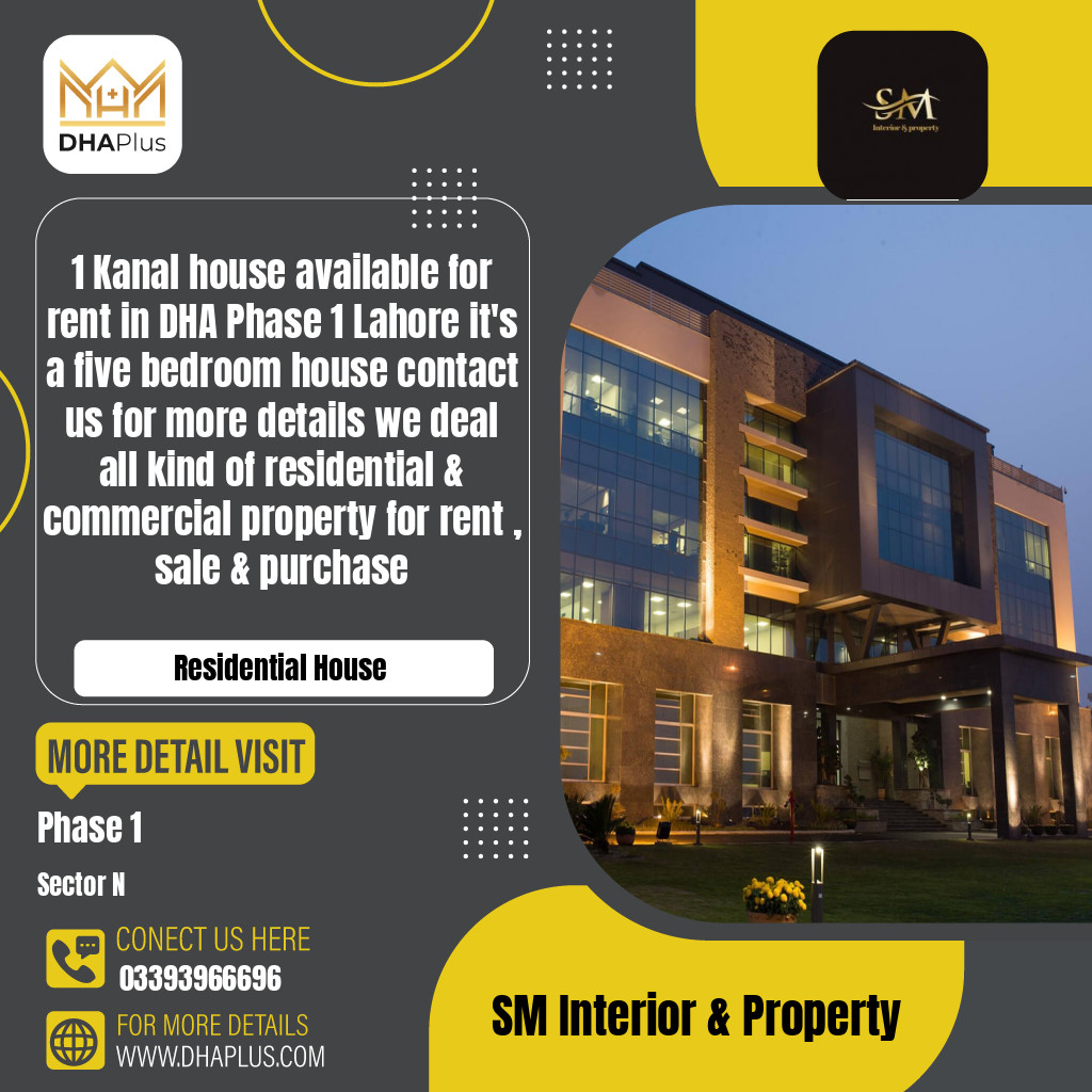 1 Kanal Residential House for Rent in Sector N -  Phase 1, Lahore - (DP-40794)