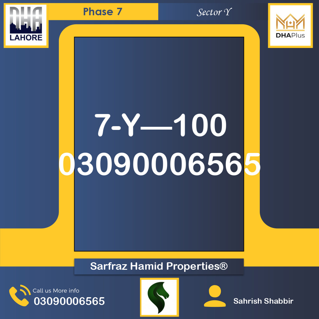 20 Marla Residential Plot for Sale in Sector Y -  Phase 7, Lahore - (DP-40819)