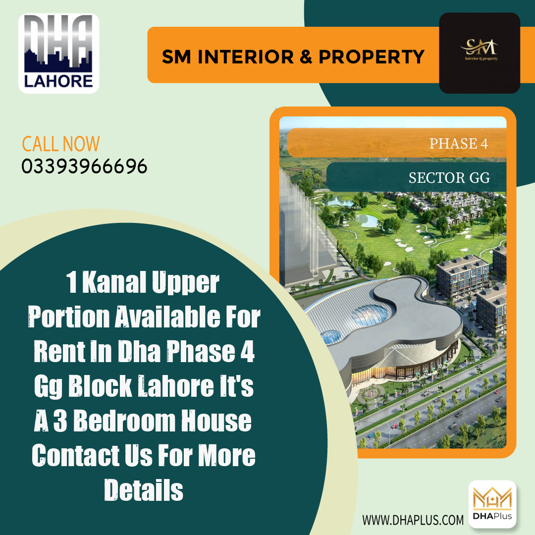 1 Kanal Residential Portion for Rent in Sector GG -  Phase 4, Lahore - (DP-40836)