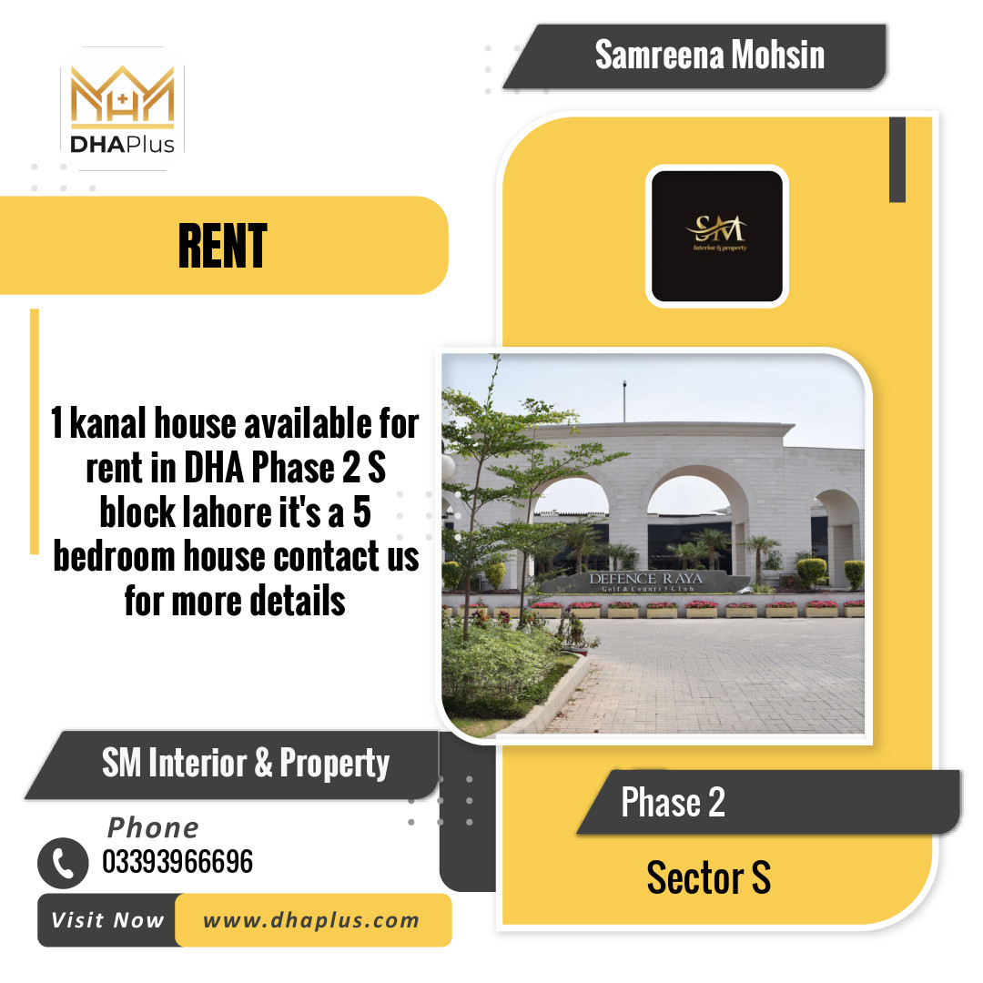 1 Kanal Residential House for Rent in Sector S -  Phase 2, Lahore - (DP-40853)