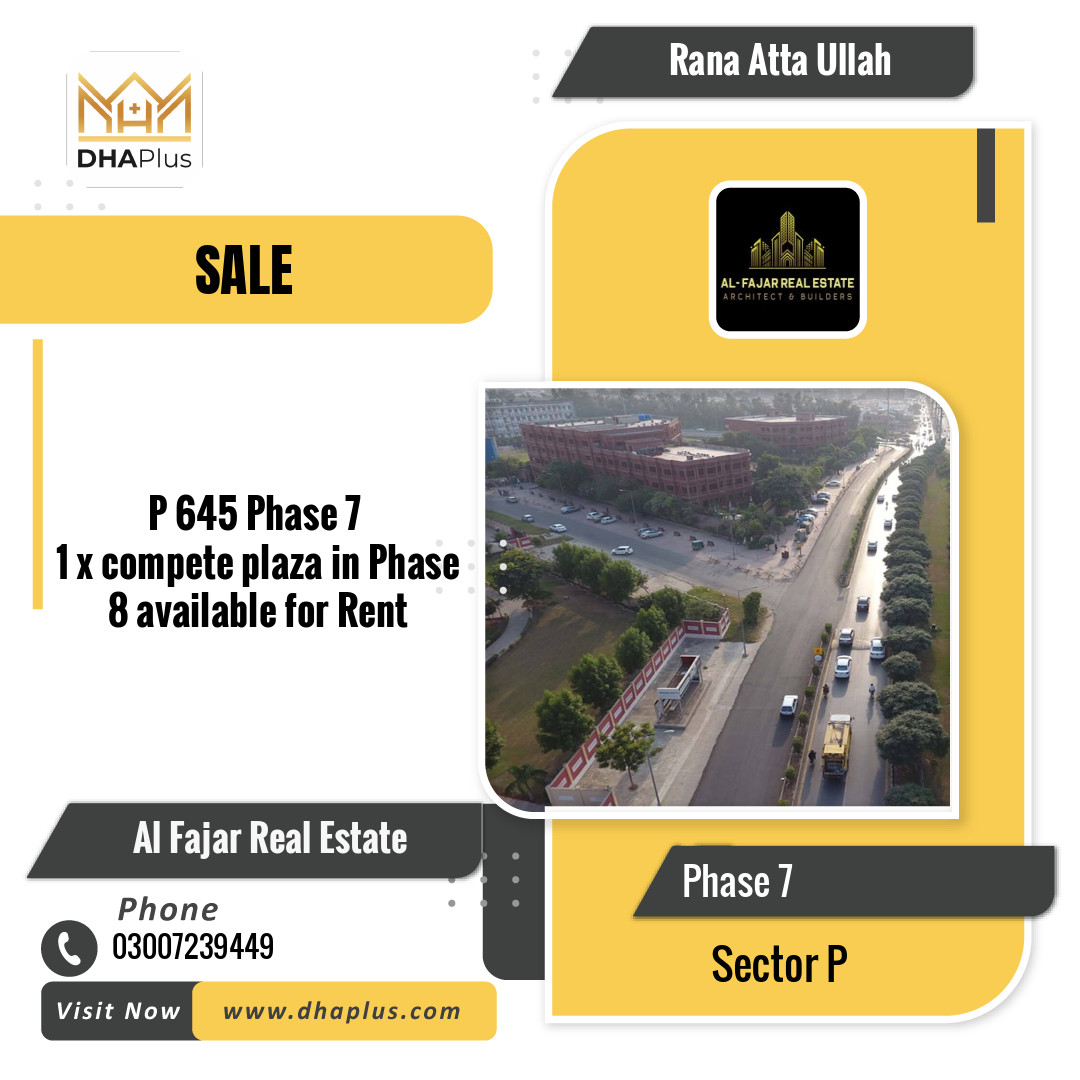 1 Kanal Residential Plot for Sale in Sector P -  Phase 7, Lahore - (DP-40860)
