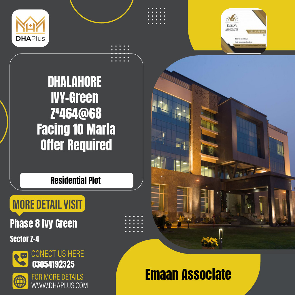 5 Marla Residential Plot for Sale in Sector Z-4 -  Phase 8 Ivy Green, Lahore - (DP-40864)