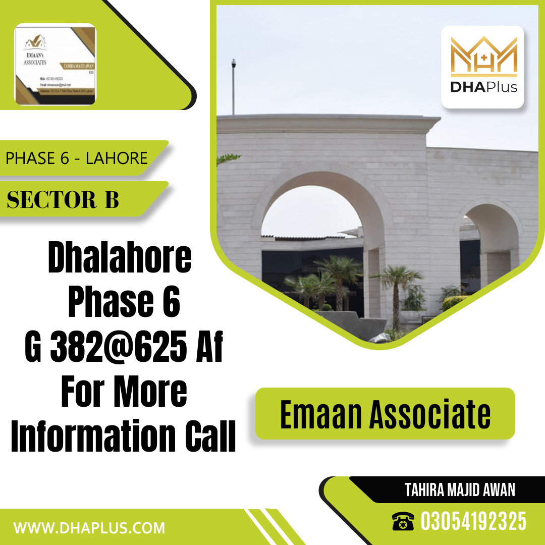 1 Kanal Residential Plot for Sale in Sector B -  Phase 6, Lahore - (DP-40868)