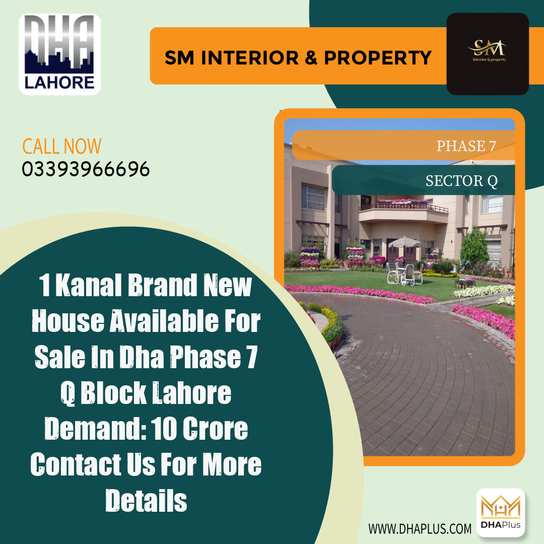 1 Kanal Residential House for Sale in Sector Q -  Phase 7, Lahore - (DP-40870)
