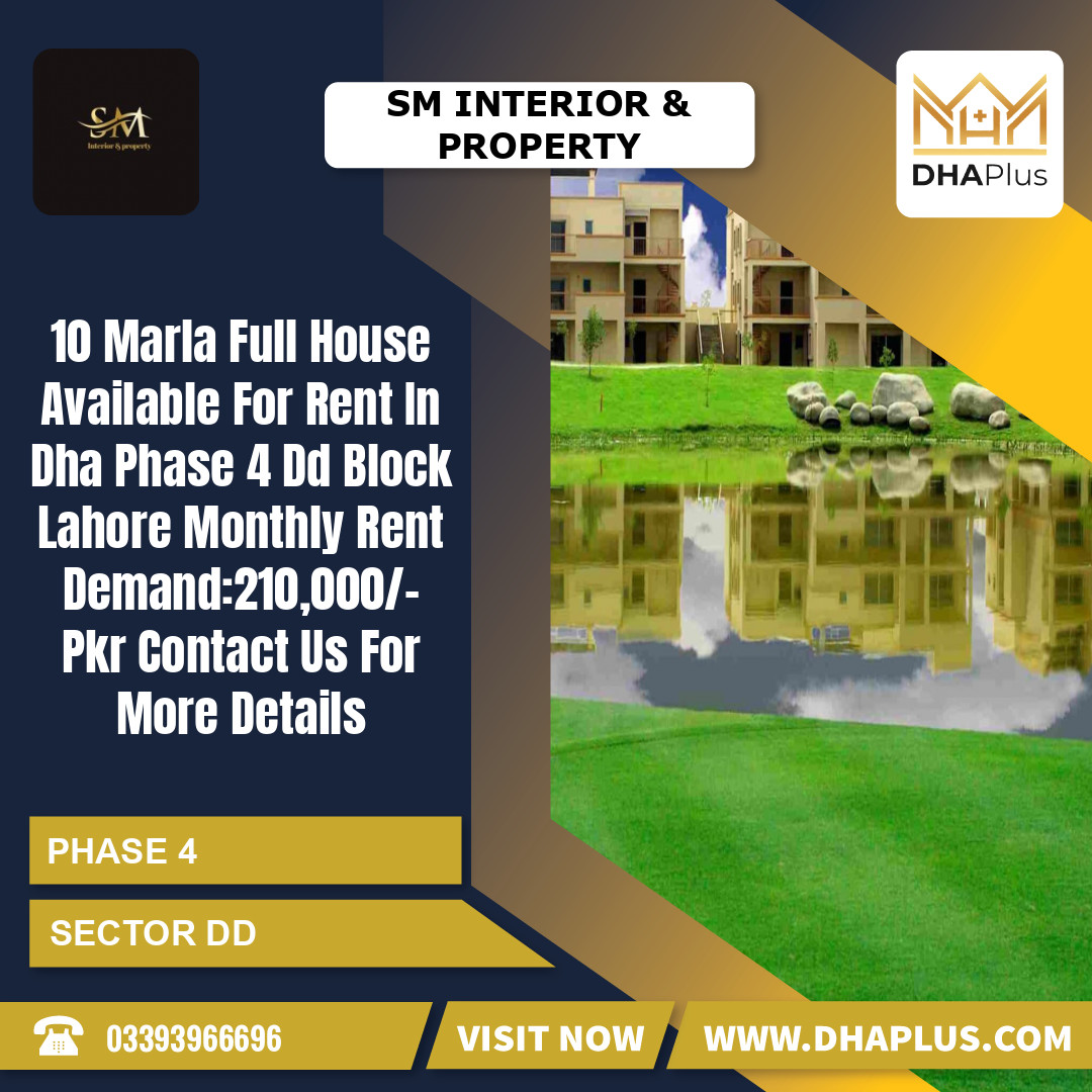 10 Marla Residential House for Rent in Sector DD -  Phase 4, Lahore - (DP-40911)