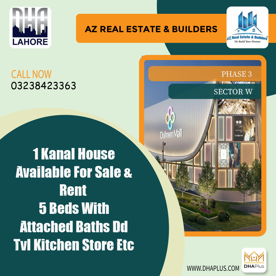1 Kanal Residential House for Sale in Sector W -  Phase 3, Lahore - (DP-40913)