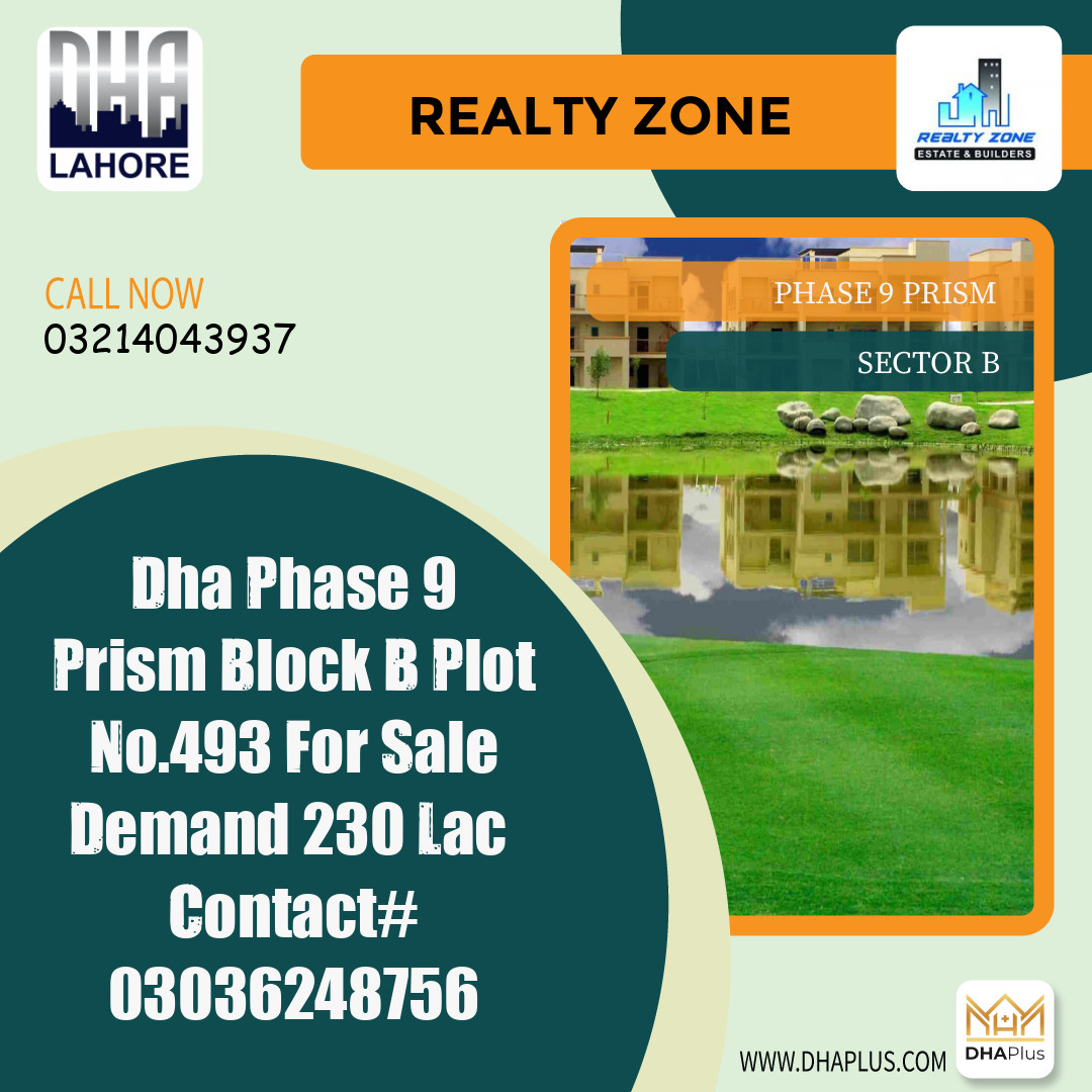 1 Kanal Residential Plot for Sale in Sector B -  Phase 9 Prism, Lahore - (DP-40922)