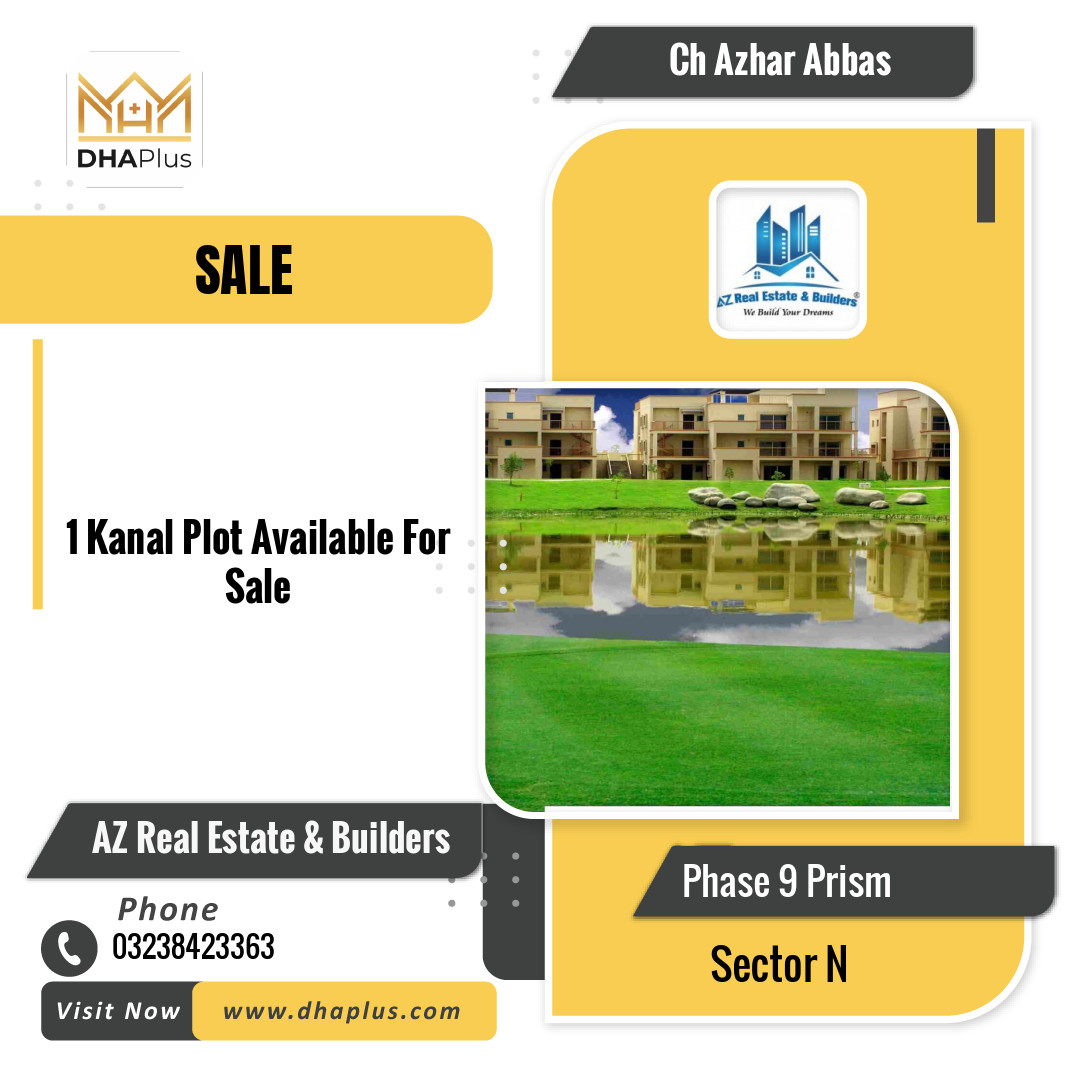 1 Kanal Residential Plot for Sale in Sector N -  Phase 9 Prism, Lahore - (DP-40939)