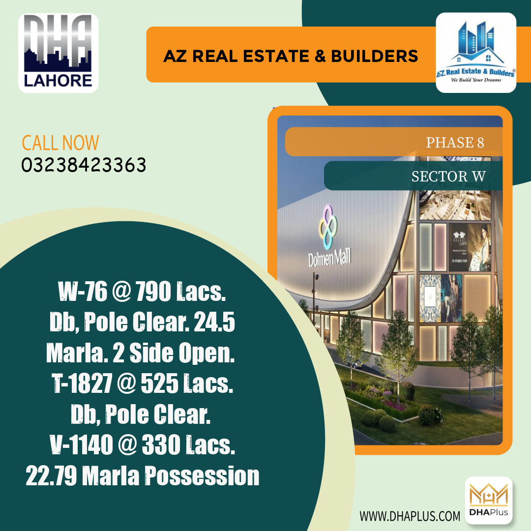 1 Kanal Residential Plot for Sale in Sector W -  Phase 8, Lahore - (DP-40952)