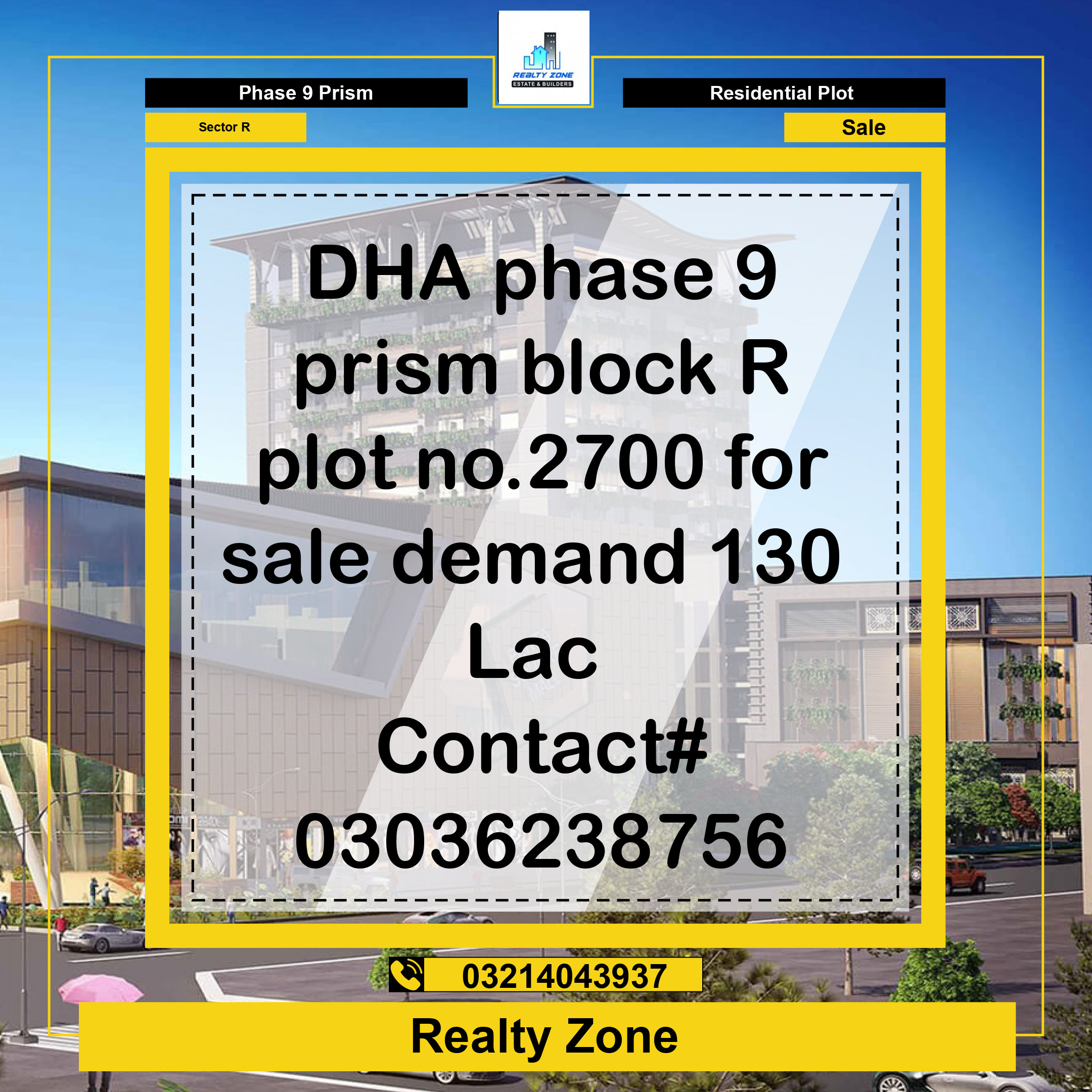 10 Marla Residential Plot for Sale in Sector R -  Phase 9 Prism, Lahore - (DP-41014)