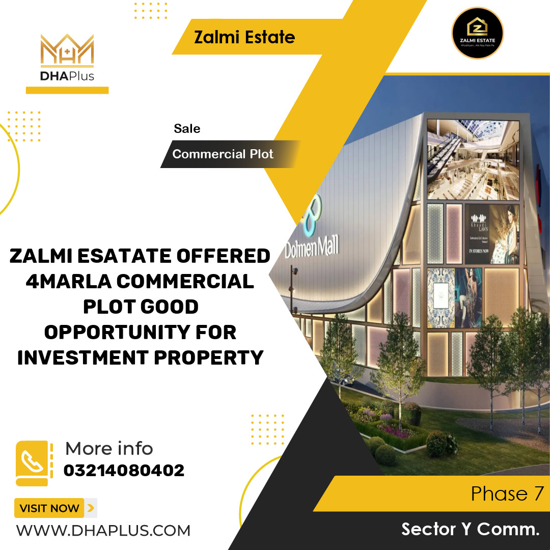 4 Marla Commercial Plot for Sale in Sector Y Commercial -  Phase 7, Lahore - (DP-41017)