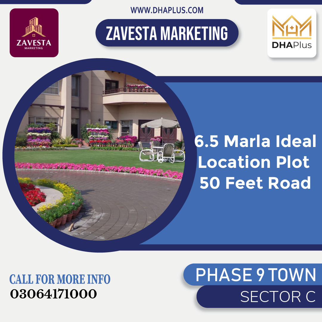 6.5 Marla Residential Plot for Sale in Sector C -  Phase 9 Town, Lahore - (DP-41020)