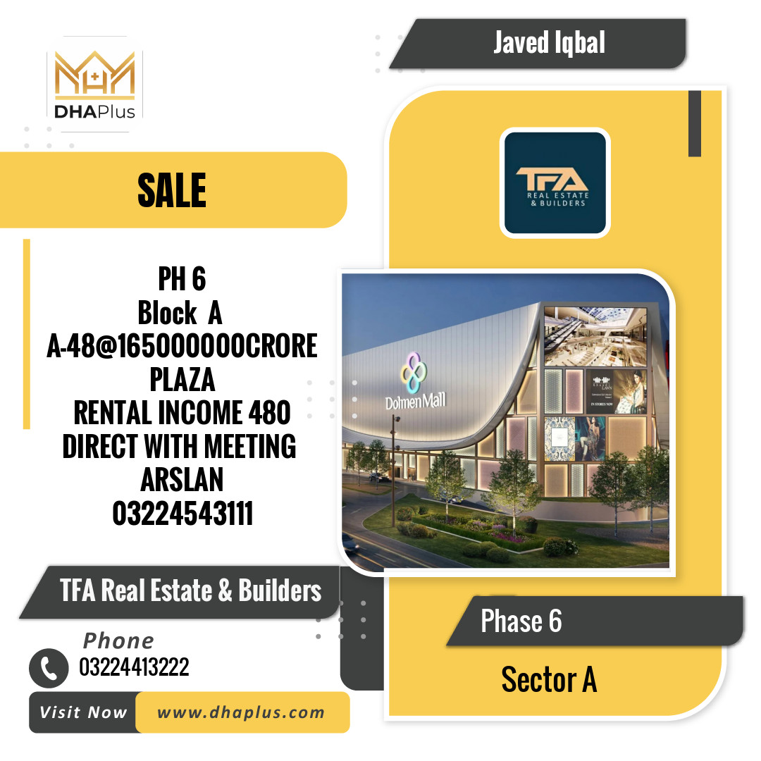 4 Marla Commercial Plaza for Sale in Sector A -  Phase 6, Lahore - (DP-41037)