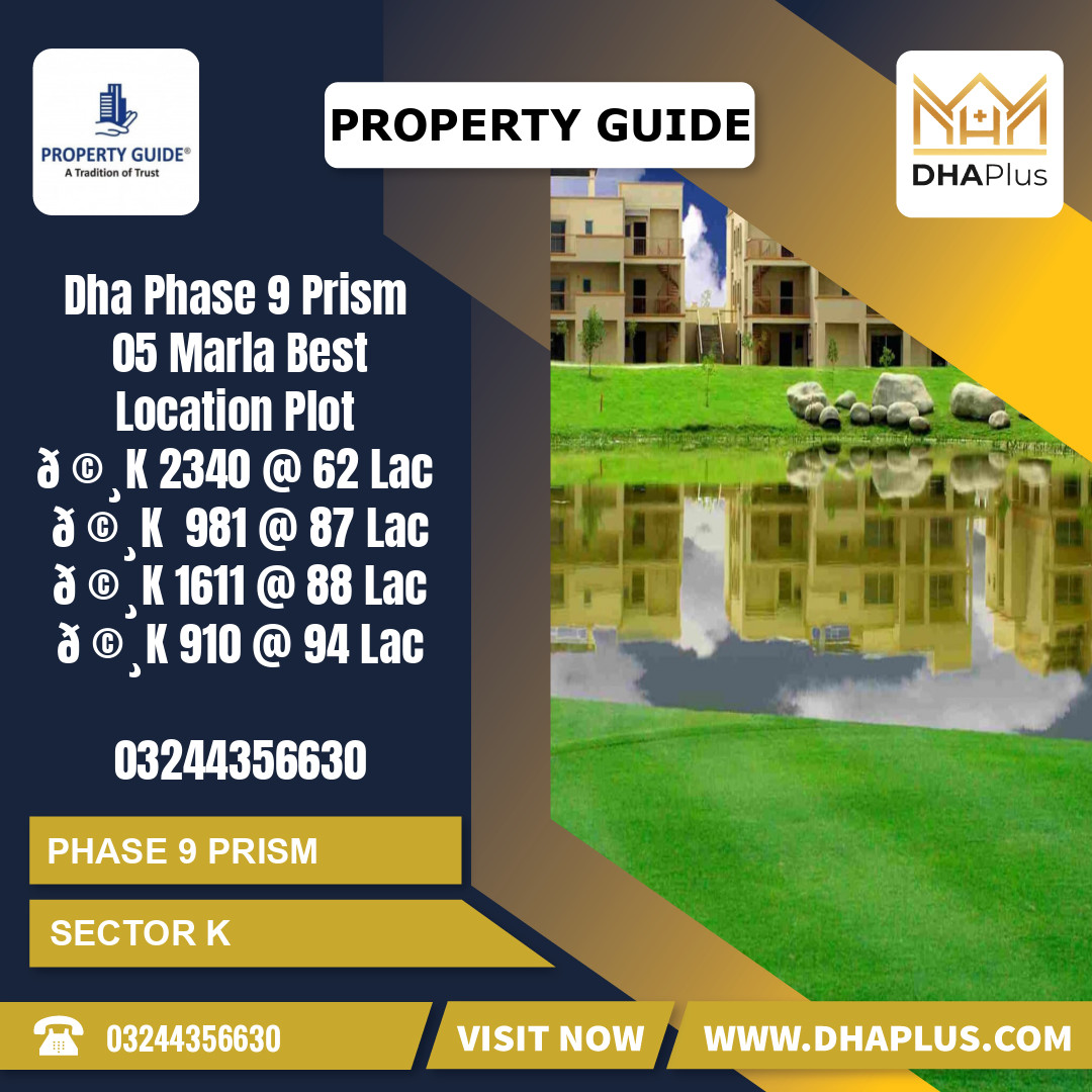 5 Marla Residential Plot for Sale in Sector K -  Phase 9 Prism, Lahore - (DP-41042)