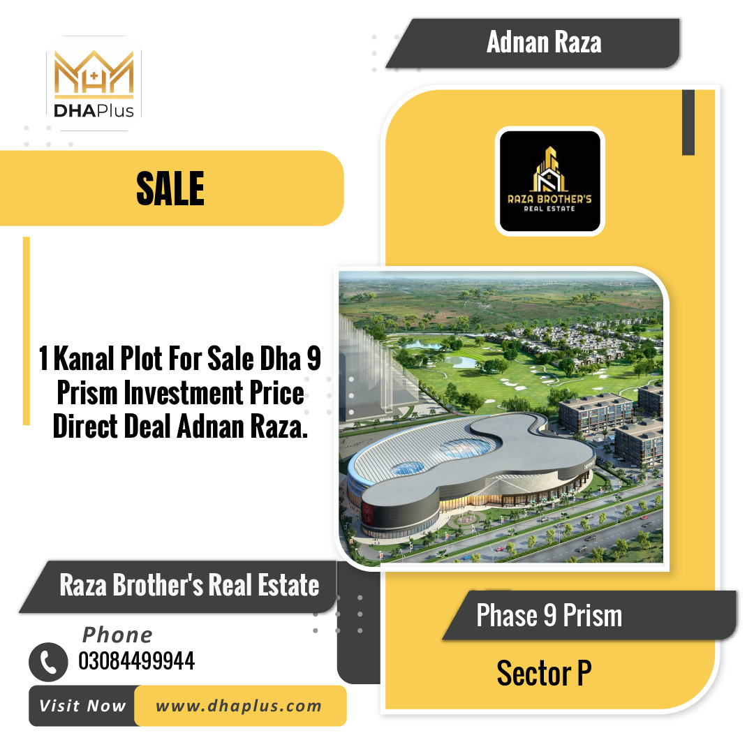 1 Kanal Residential Plot for Sale in Sector P -  Phase 9 Prism, Lahore - (DP-41043)