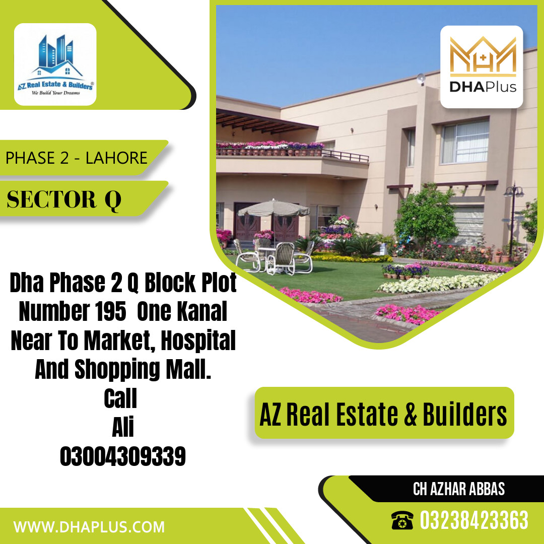 1 Kanal Residential Plot for Sale in Sector Q -  Phase 2, Lahore - (DP-41048)