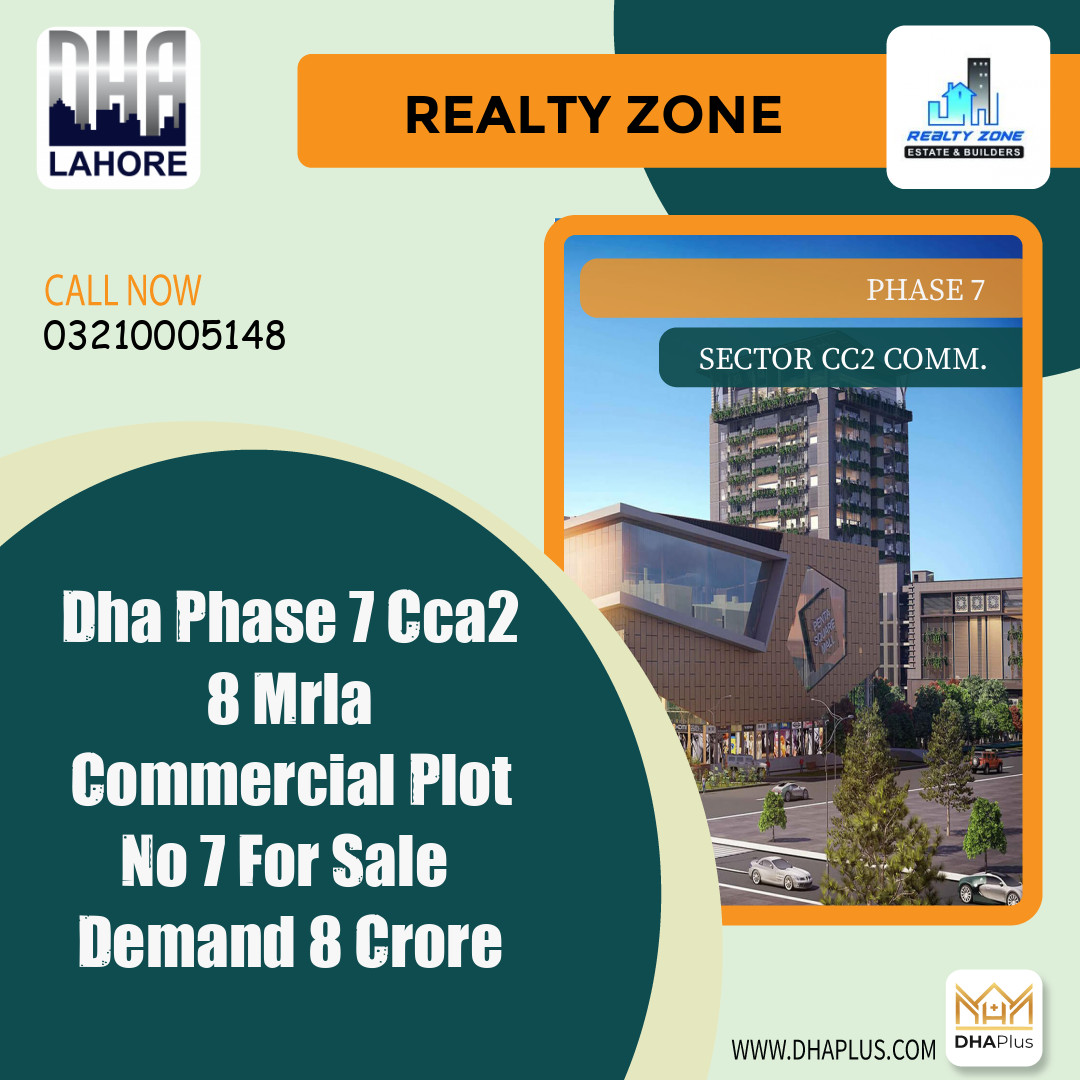 8 Marla Residential Plot for Sale in Sector CC2 Commercial -  Phase 7, Lahore - (DP-41051)