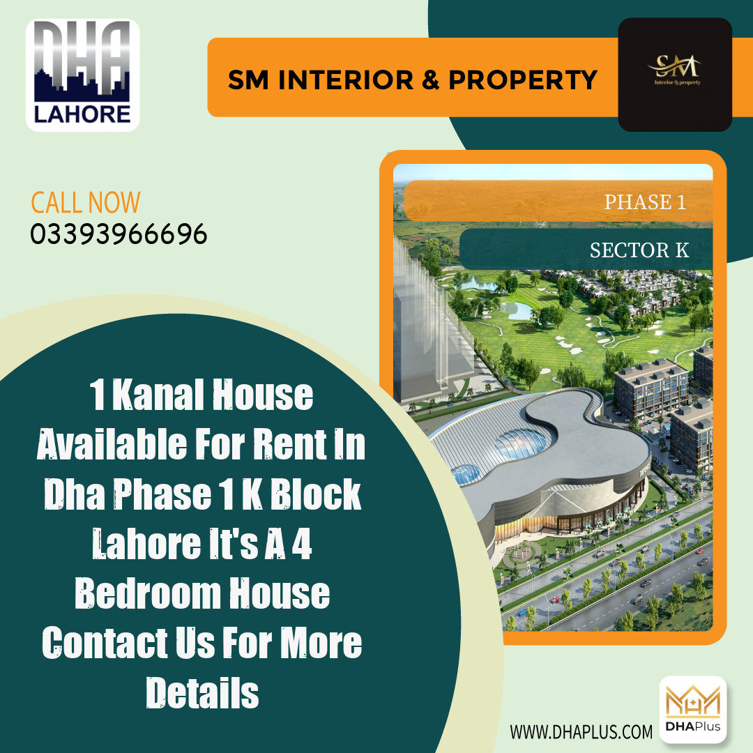 1 Kanal Residential House for Rent in Sector K -  Phase 1, Lahore - (DP-41056)